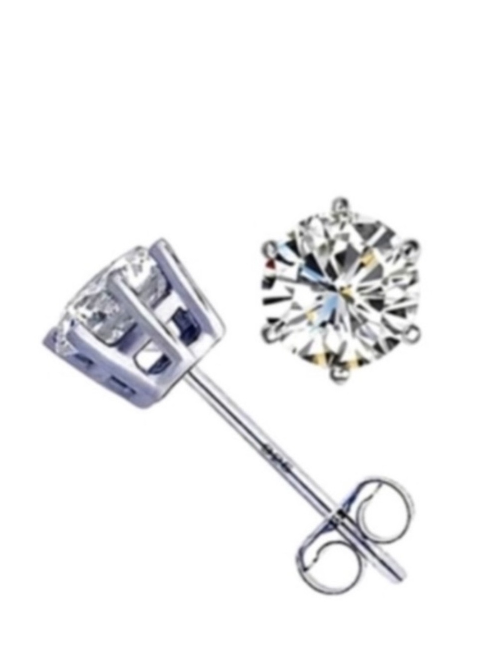 Swarovski Elements 925 Sterling Silver Round Solitaire Studs Earrings NEW